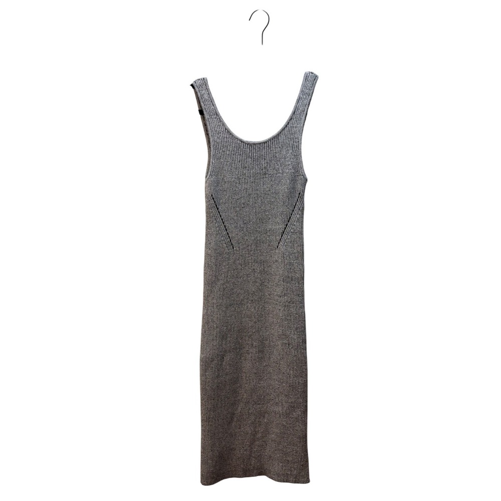 American Eagle Gray Ribbed‎ Knit Bodycon Midi Tank Dress Small S